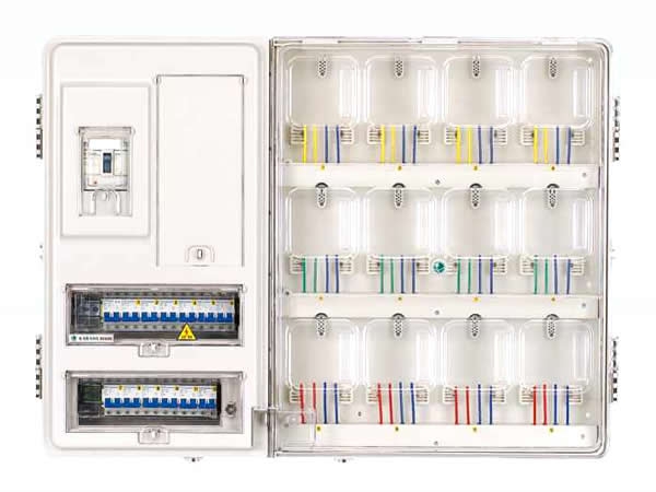 扬州单相十二位预付费电表箱（左右结构）